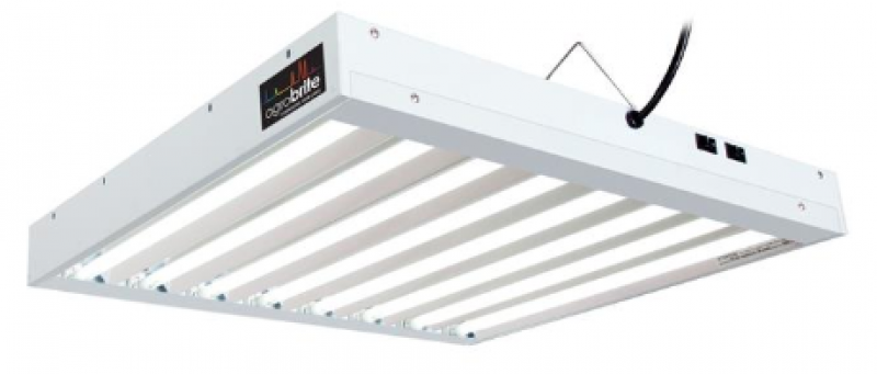 AgroBrite T5 192W 2' 8-Tube Fixture with Lamps