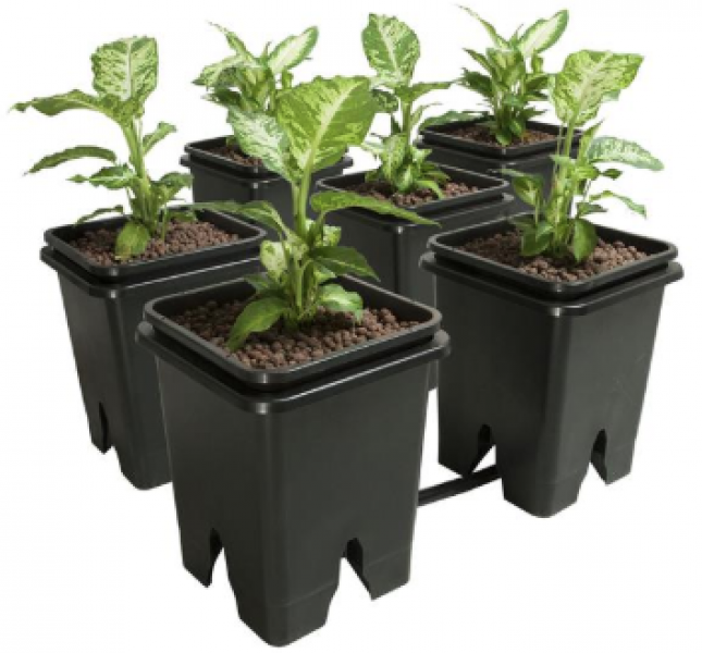 Active Aqua Grow Flow 2.0 Expansion Kit w/six 5 gal Square Pots