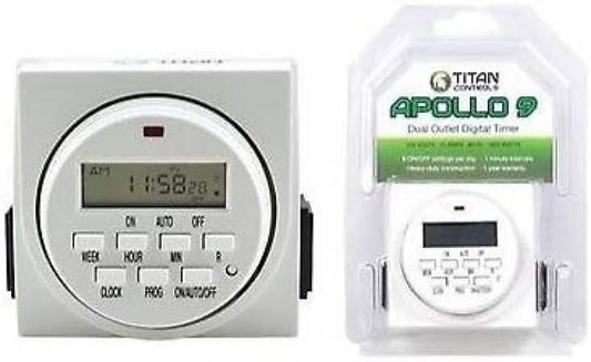 Titan Controls Apollo 9 - Two Outlet Digital Timer