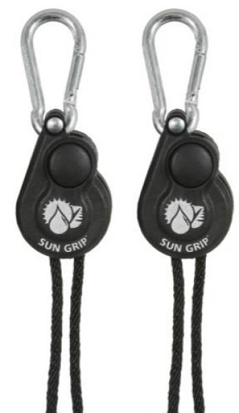 Sun Grip Push Button Light Hanger 1/8 in - 1/Pair (Black)