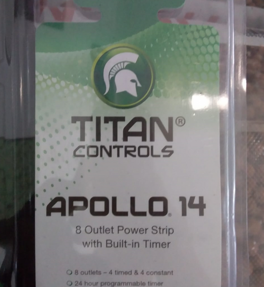 Titan Controls Apollo 14. 8 Outlet Power Strip with Built-in Timer