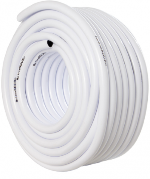 Active Aqua 1/2 in ID White & Black Tubing, 100 ft Roll